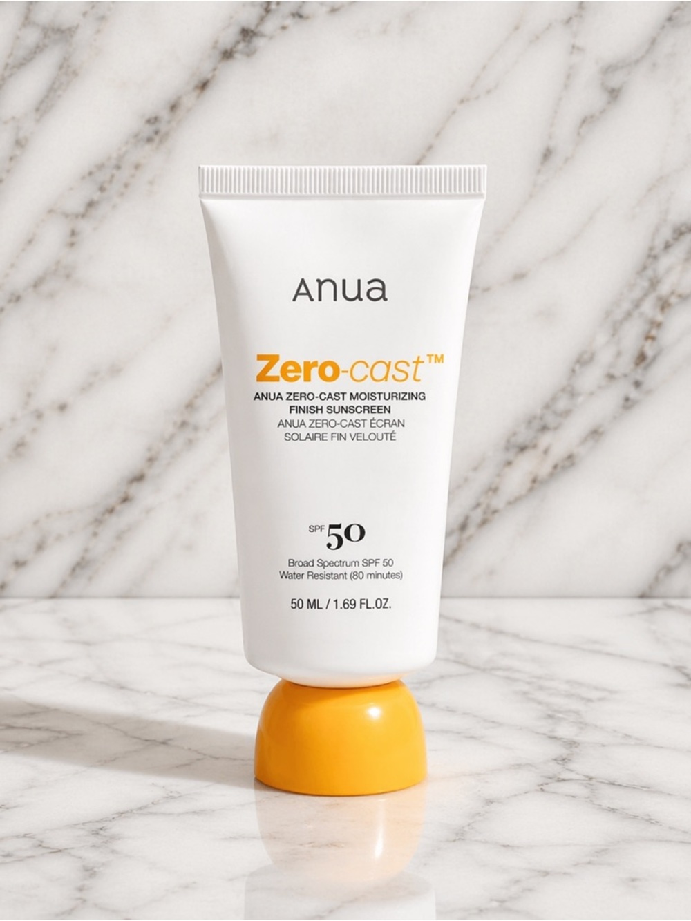 Anua Zero-Cast SPF 50 Moisturizing Sunscreen 50ml K-Beauty Lightweight Dewy